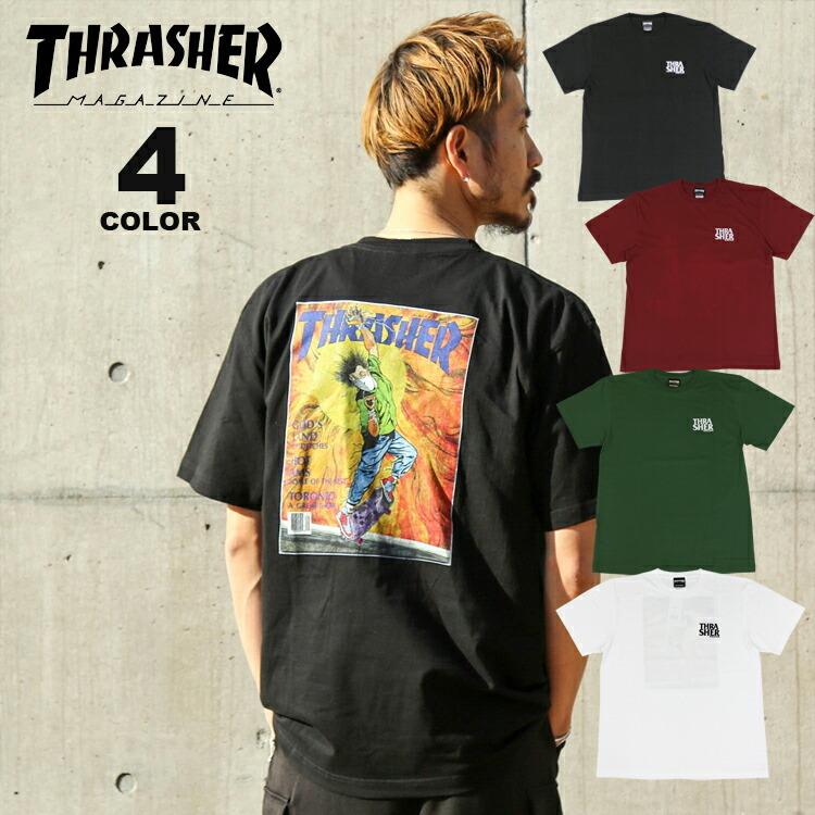 SALE (公式）(取扱店限定） スラッシャー Tシャツ THRASHER SEP 87 S/S T-SHIRTS プリントTEE バックプリント メンズ レディース ユニセックス 全4色 S-XL｜rifflepage