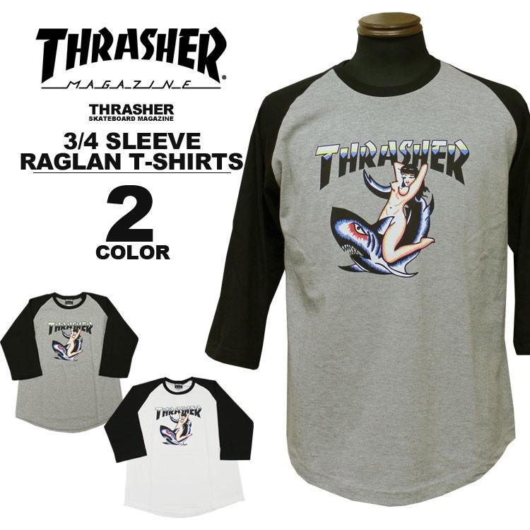 THRASHER（スラッシャー） 七分袖 Tattoo 3/4 SLEEVE ラグランTシャツ