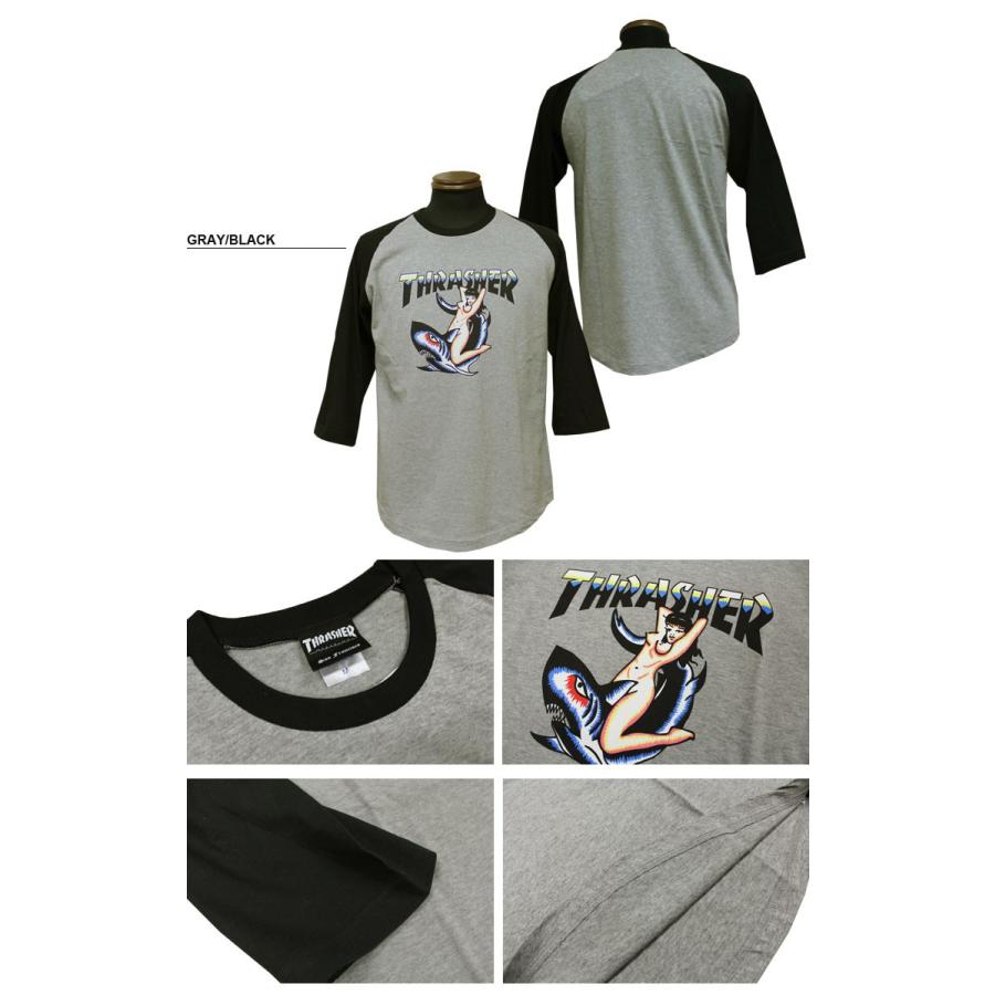 THRASHER（スラッシャー） 七分袖 Tattoo 3/4 SLEEVE ラグランTシャツ