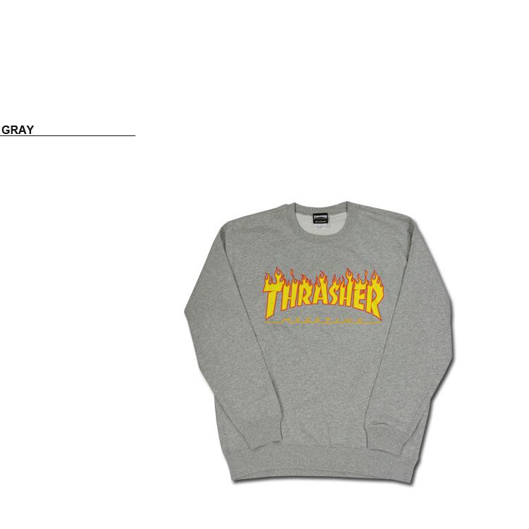 【SALE】アウトレット (公式） スラッシャー トレーナー THRASHER FLAME CREW SWEAT クルー スウェット メンズ レディース ユニセックス 裏毛 全4色 S-XXL｜rifflepage｜12