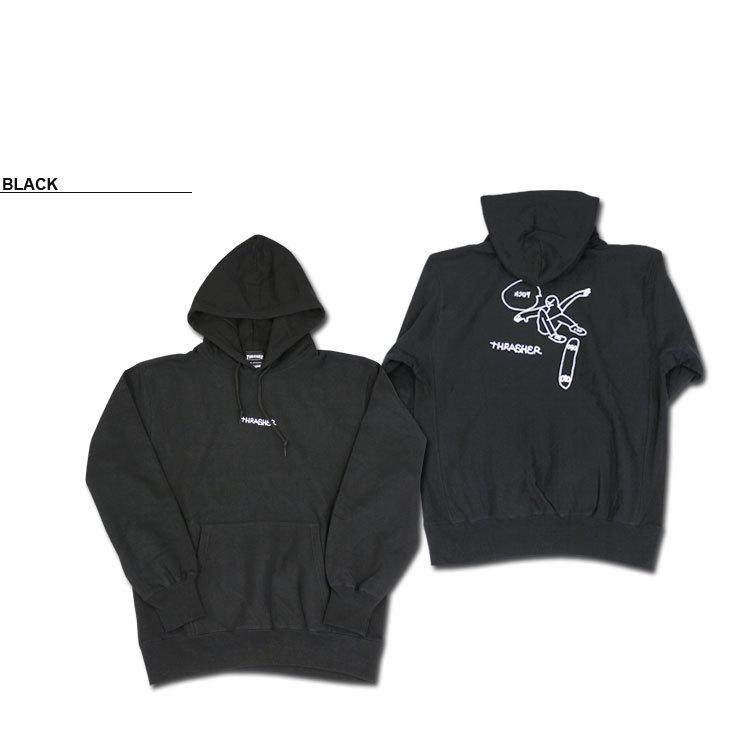 セール スラッシャー ゴンズ アート プルオーバーパーカー スウェット THRASHER スラッシャー プルオーバーパーカー GONZ LOGO TH8528