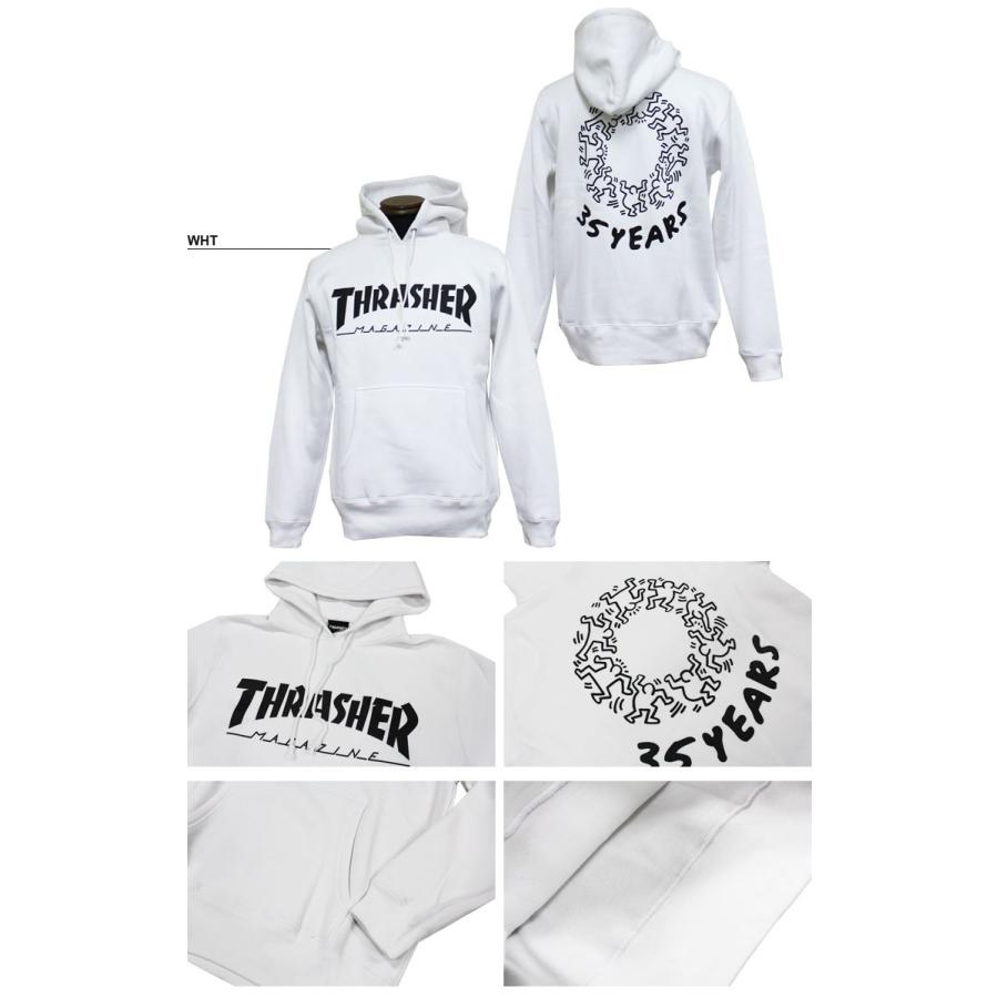 スラッシャー THRASHER スエット パーカ パーカー ブラック 黒 グレー ホワイト 白 メンズ Keith Haring 35YEARS SWEAT PARKA キースヘリング コラボ｜rifflepage｜04