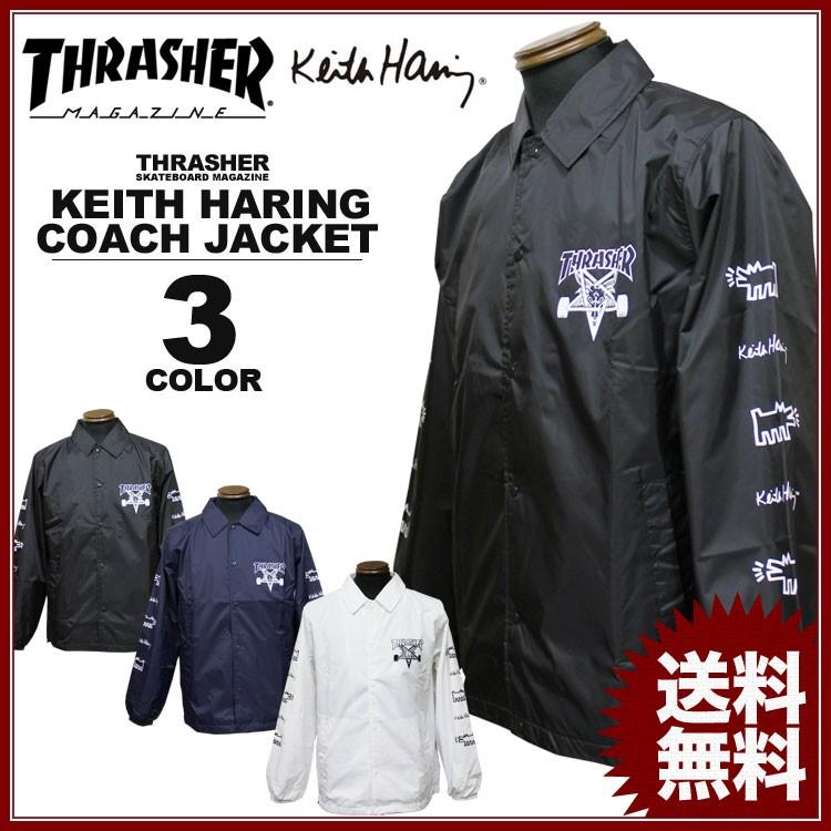 【SALE】 スラッシャー THRASHER コーチジャケット Keith Haring SKATE GOAT COACH JACKET  キースへリング ブラック 黒 ネイビー ホワイト 白 メンズ レディース :THKHHD16:RIFFLE PAGE - 通販 -  Yahoo!ショッピング
