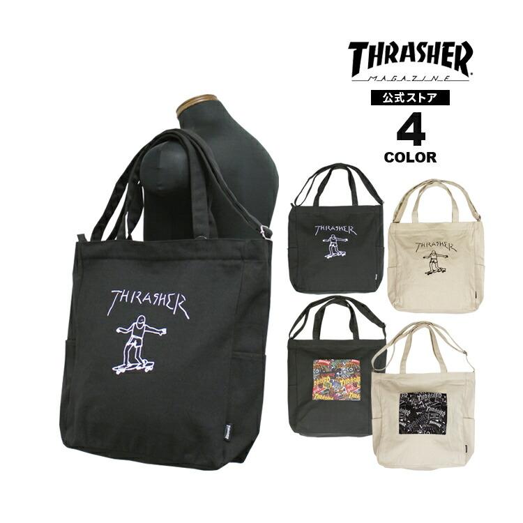 (公式） スラッシャー ショルダーバック THRASHER CANVAS 2WAY TOTE SHOULDER BAG L ショルダートート トートバック メンズ レディース ユニセックス 全4色｜rifflepage｜02