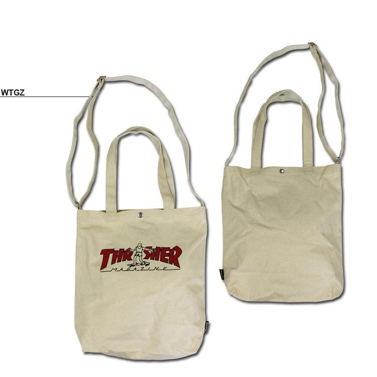 (公式） スラッシャー ショルダーバック THRASHER CANVAS 2WAY TOTE SHOULDER BAG M ショルダートート トートバック メンズ レディース ユニセックス 全4色｜rifflepage｜02