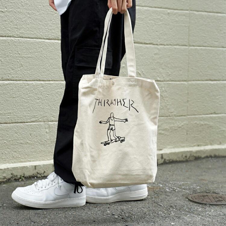 80年代 THRASHER バッグ THRASHER スラッシャー トートバッグ メンズ レディース エコ