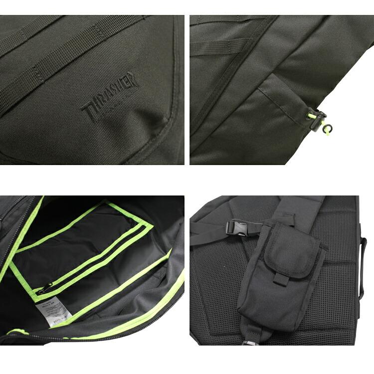 THRASHER thr296 スリングバッグ ボディバッグ ショルダーバッグ 斜め掛け 大容量 かばん 普段使い ユニセックス レディース メンズ プレゼント ギフト ブラック THRASHER（スラッシャー） スリングバッグ THRASHER BOADER SLING BAG