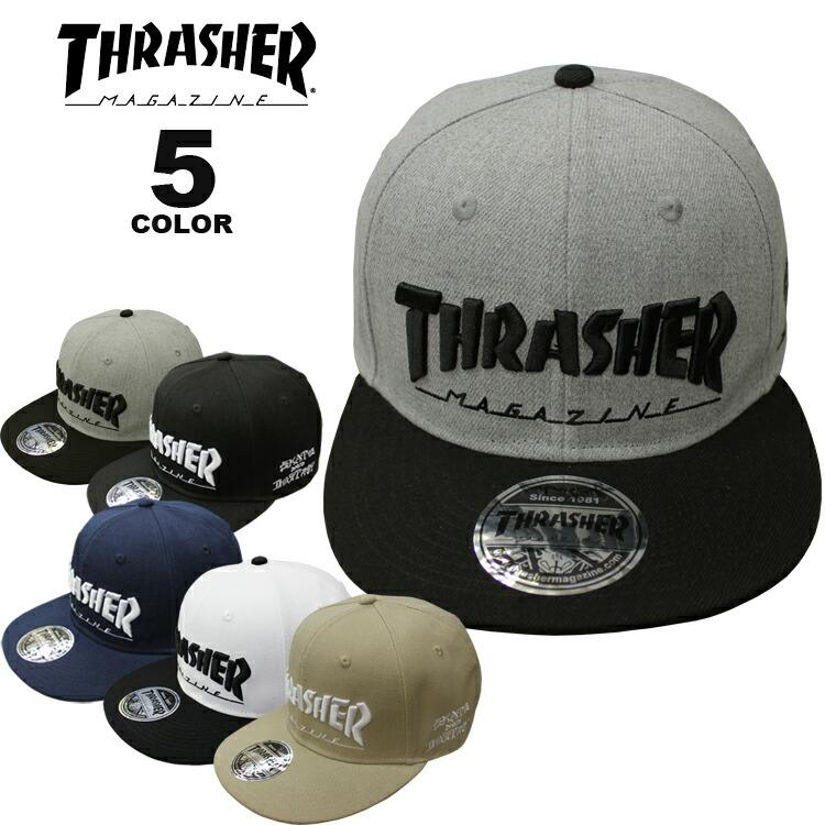 (公式）スラッシャー キャップ THRASHER 帽子 メンズ レディース ユニセックス 平ツバ スナップバック MAG LOGO SNAP BACK CAP 全5色｜rifflepage｜02