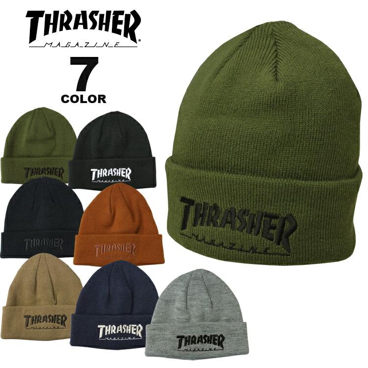 THRASHER（スラッシャー） (公式） ビーニー ニット帽 THRASHER