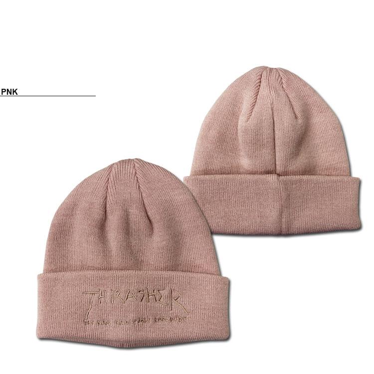 ニット帽/ビーニー Gonz Logo Beanie Brown THRASHER（スラッシャー） (公式） ビーニー ニット帽 THRASHER GONZ
