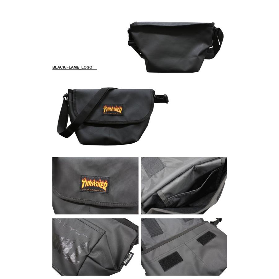 SALE スラッシャー THRASHER ショルダーバック MINI SHOULDER BAG ショルダーバック ポーチ ミニ メンズ レディース ブラック 黒 アウトレット｜rifflepage｜02