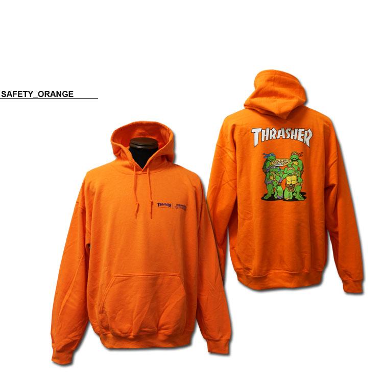 SALE スラッシャー パーカー THRASHER スウェット プルオーバー パーカ ミュータント ニンジャ タートルズ プリント メンズ レディース ユニセックス｜rifflepage｜02