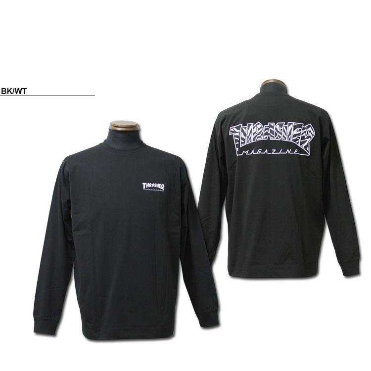 ゲンテン　スラッシャー　ジャンク商品　展示用 THRASHER（スラッシャー） SALE 長袖Tシャツ THRASHER ZEBRA LOGO