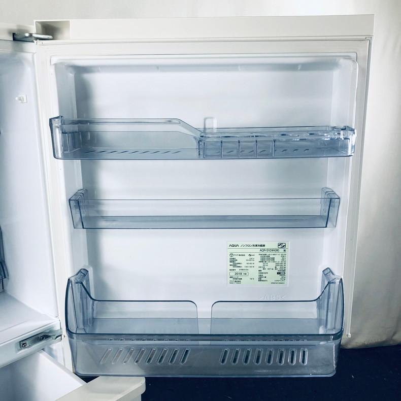 AQUA ノンフロン冷凍冷蔵庫 AQR-SV24H 2019年製
