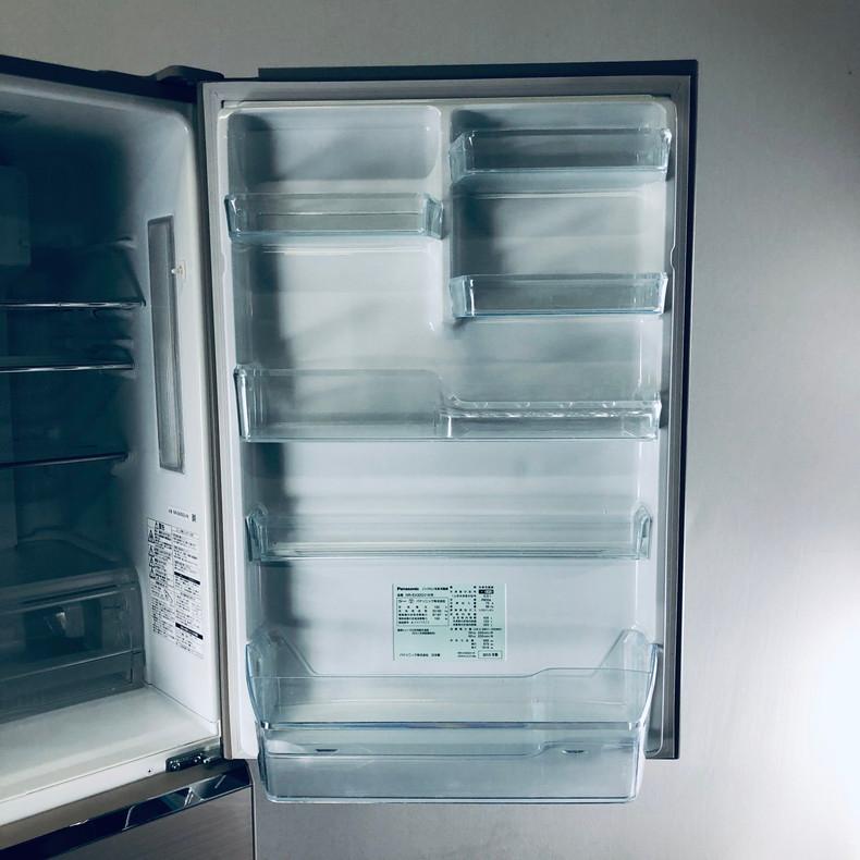 Panasonic 426L 5ドア冷凍冷蔵庫 NR-E430GV-N ガラストップ 2015年製