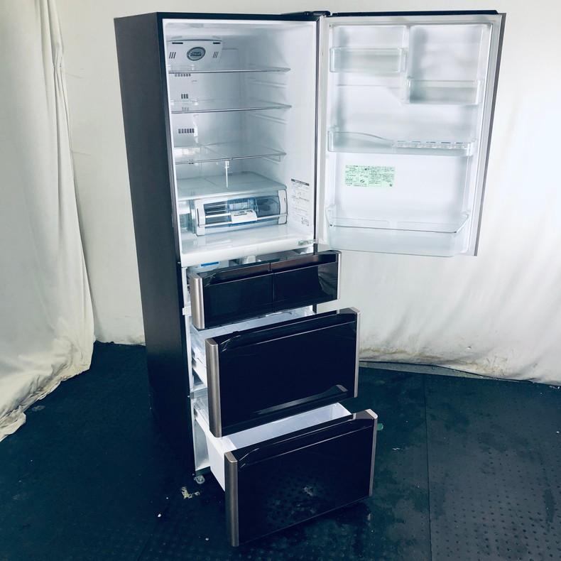 日立 冷蔵庫 中古 HITACHI R-S4200D(XT) 2014年製 5ドア 415L ブラック  