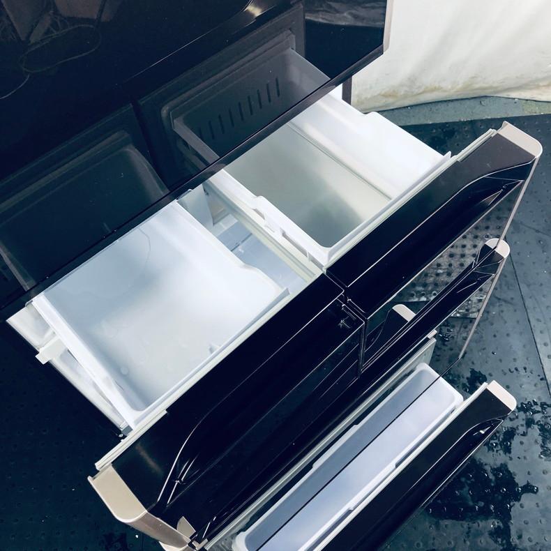 日立 冷蔵庫 中古 HITACHI R-S4200D(XT) 2014年製 5ドア 415L ブラック  