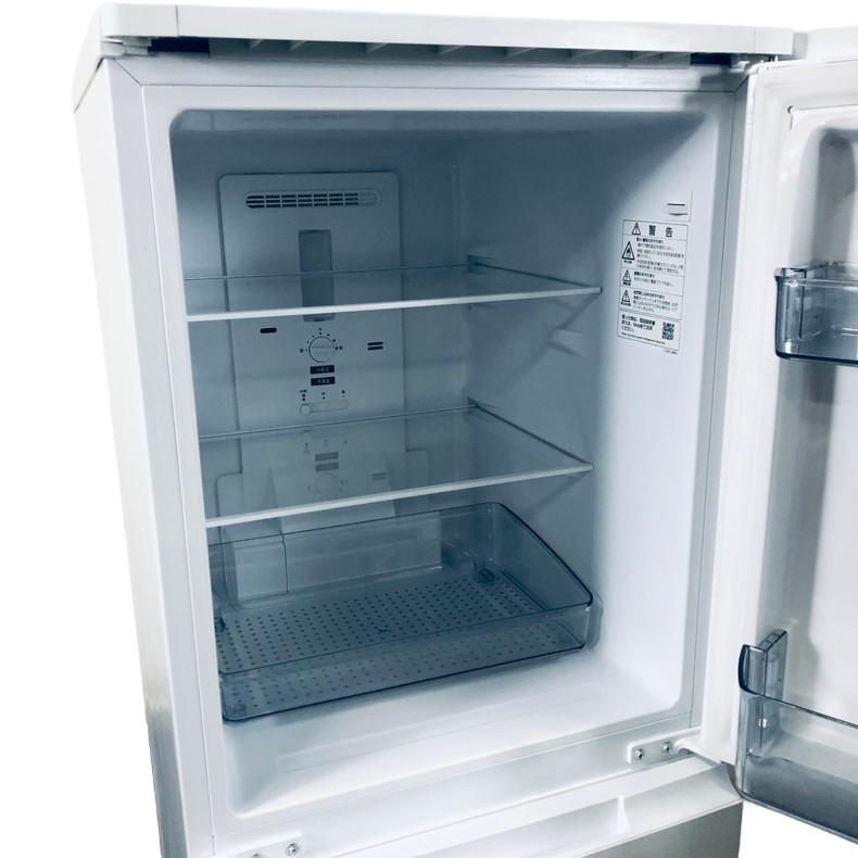 シャープ　SJ-D15H-W　２ドア冷蔵庫　木目ホワイト色　152L『中古美品』2022年 冷蔵庫 ホワイト系 SJ-D15H-W [152L /2ドア /右開き/左開き付け替え