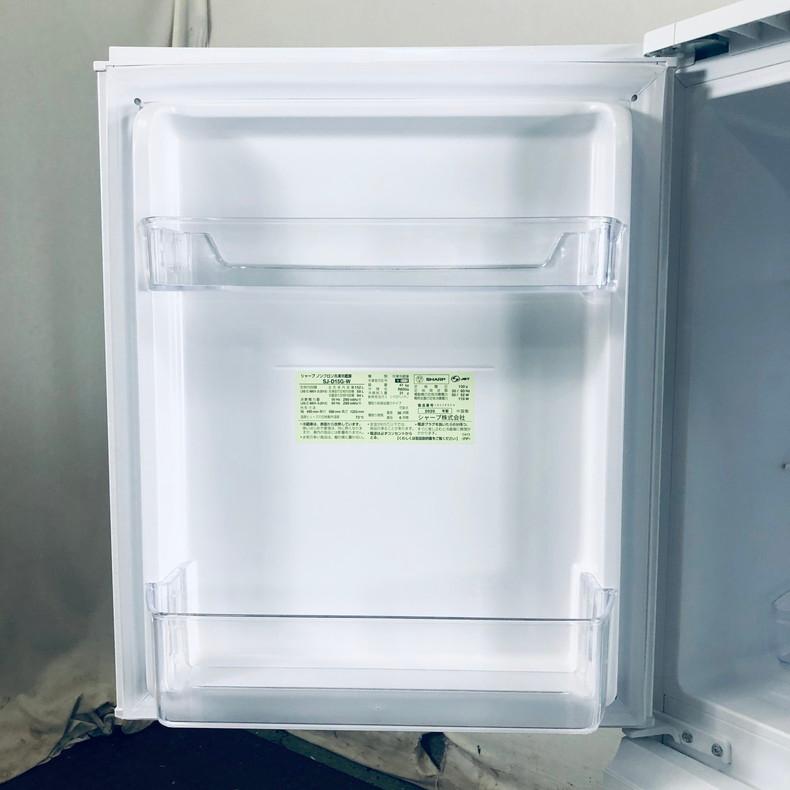 SHARP 冷蔵庫 中古 シャープ SJ-D15G-W 2020年製 2ドア 152L ホワイト