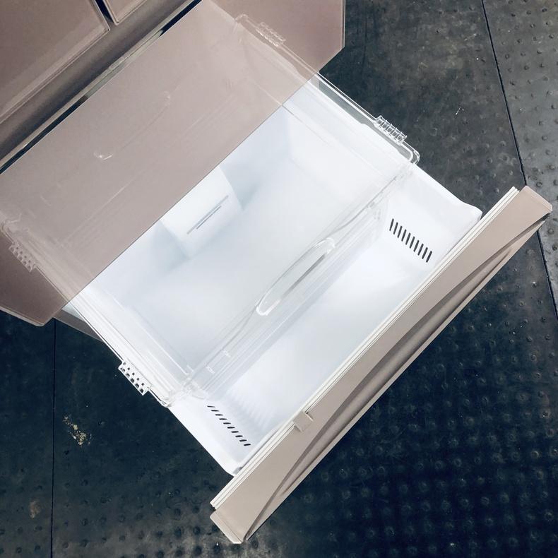 冷蔵庫 中古 三菱 MITSUBISHI MR-B46A-P 2017年製 5ドア 455L クリスタルロゼ ファン式 右開き ファミリー 自社配送エリア内限定の画像