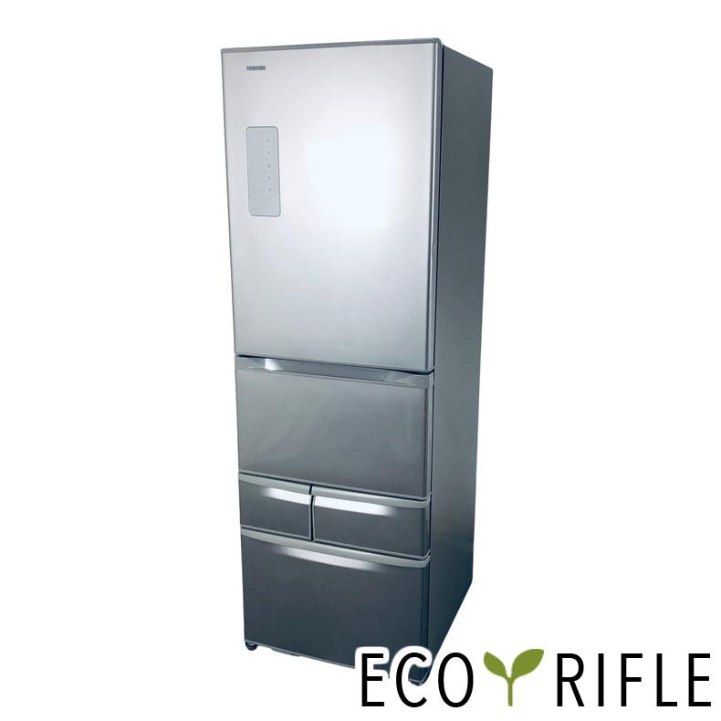 東京23区送料無料　美品東芝5ドア冷蔵庫　426L製氷機有　GR-J43G 東芝 5ドア冷蔵庫 426L