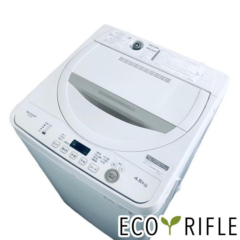 洗濯機 中古 シャープ SHARP ES-GE4E-C 2021年製 4.5kg べージュ 送風  
