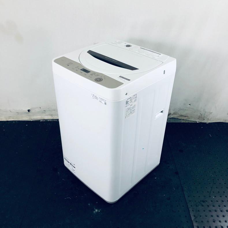 中古】 シャープ SHARP 洗濯機 一人暮らし 2021年製 全自動洗濯機 6.0
