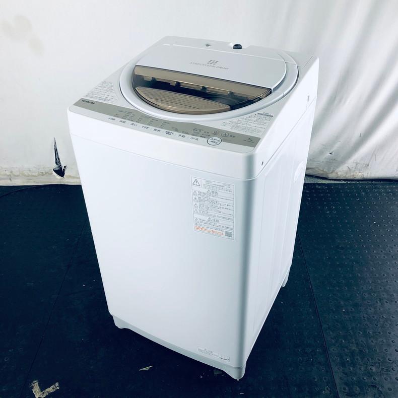 【中古】 東芝 TOSHIBA 洗濯機 一人暮らし 大きめ 2022年製 全自動洗濯機 7.0kg ゴールド 送風 乾燥機能付き AW-7GM1｜rifle-eco｜02