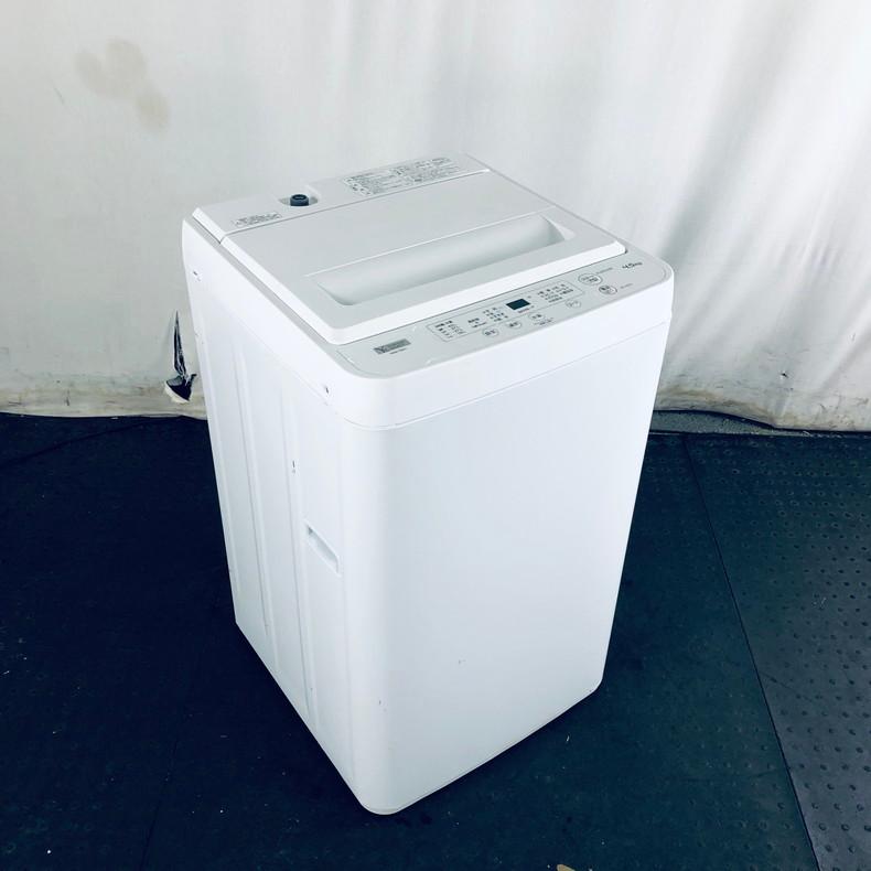 【中古】 ヤマダ電機 YAMADA 洗濯機 一人暮らし 2021年製 全自動洗濯機 4.5kg ホワイト 送風 乾燥機能付き YWM-T45H1｜rifle-eco｜02