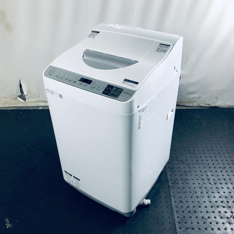 洗濯機 中古 シャープ SHARP ES-TX5D-S 2019年製 5.5kg/3.5kg シルバー  