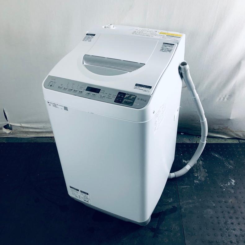 SHARP 洗濯機 中古 シャープ ES-TX5D-S 2020年製 5.5kg/3.5kg シルバー 