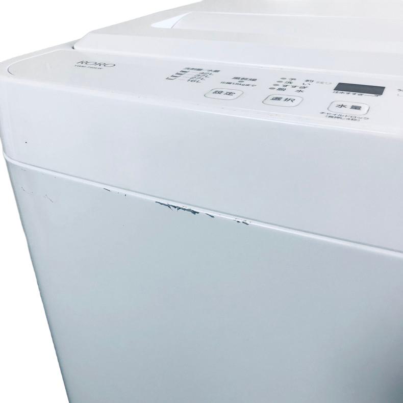 洗濯機 中古 RORO YWM-T45LW 2024年製 4.5kg ホワイト 送風 乾燥機能