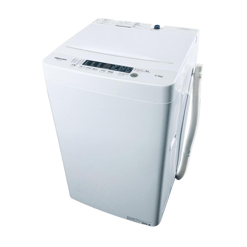 【美品】ハイセンス　全自動電気洗濯機　HW-K55E　2024年製　O 洗濯機 中古 ハイセンス Hisense HW-K55E 2024年製 5.5kg ホワイト