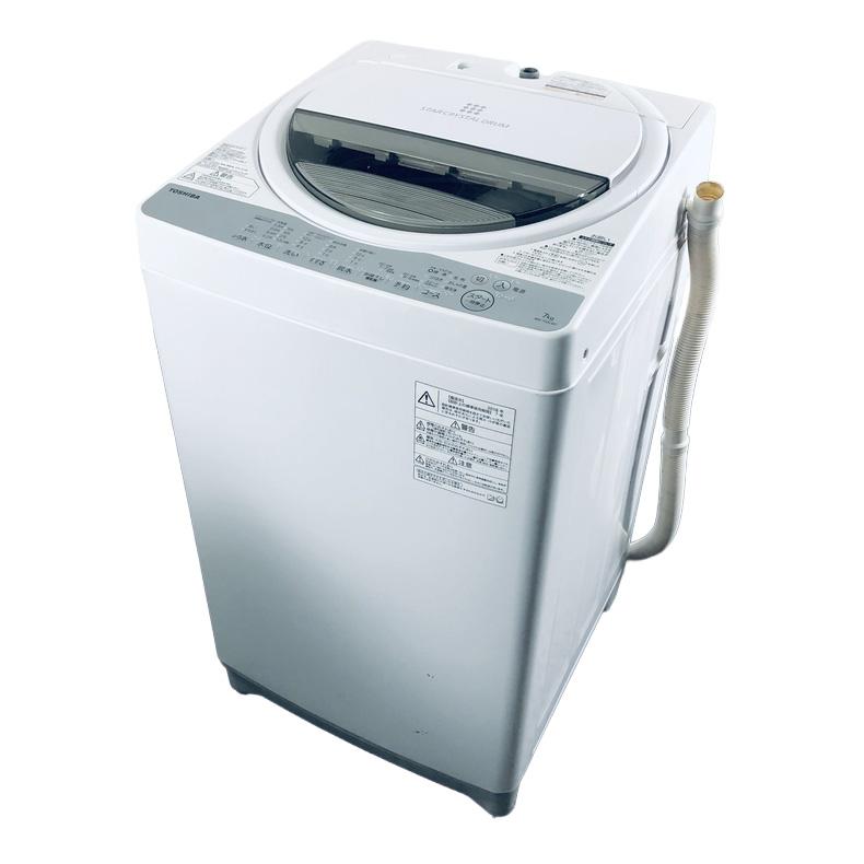 ★美品 中古★東芝 7kg 洗濯機【AW-7G6】GKFB TOSHIBA（東芝） 洗濯機 中古 TOSHIBA AW-7G6 2018年製 7.0kg ホワイト