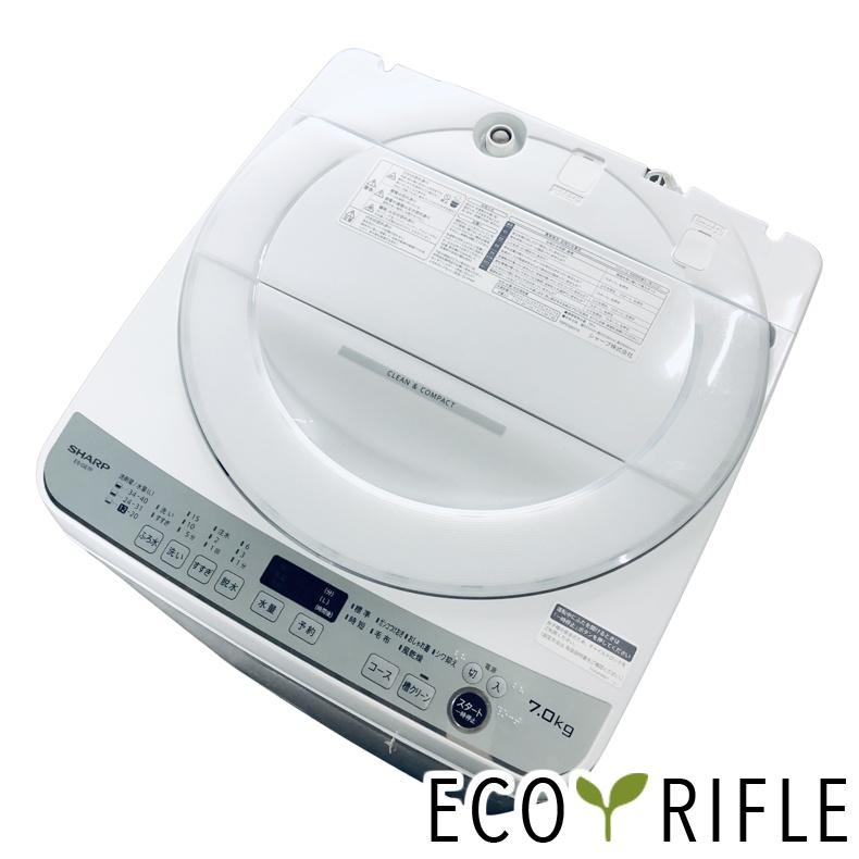 7.0kg SHARP 全自動洗濯機 2022年製 地域限定 配送設置無料 SHARP ES