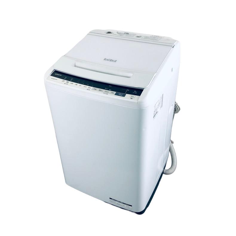 日立（HITACHI） 洗濯機 中古 HITACHI BW-V80E(W) 2019年製 8.0kg 