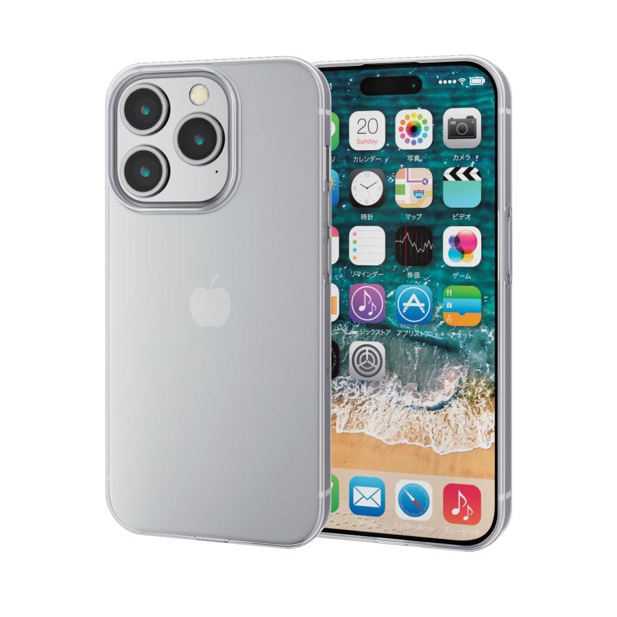 エレコム iPhone15 Pro ケース ソフト 薄型 0.7mm クリア PM-A23CUCUCR | 
