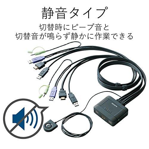 (未使用･未開封品)　エレコム KVMスイッチ hdmi usb 切替器 スピーカー 手元スイッチ 2台 KVM-HDHDU2 7z28pnb Amazon.co.jp: エレコム KVMスイッチ hdmi usb 切替器