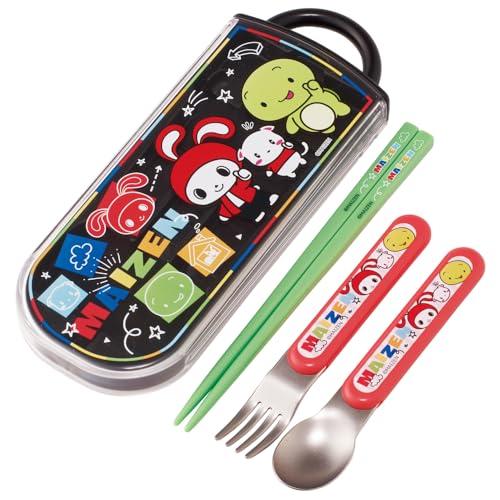 スケーター(Skater) お弁当 トリオセット 箸 スプーン フォーク まいぜんシスターズ 子供用 抗菌加工 開けやすいスライド式 日本製 T | 