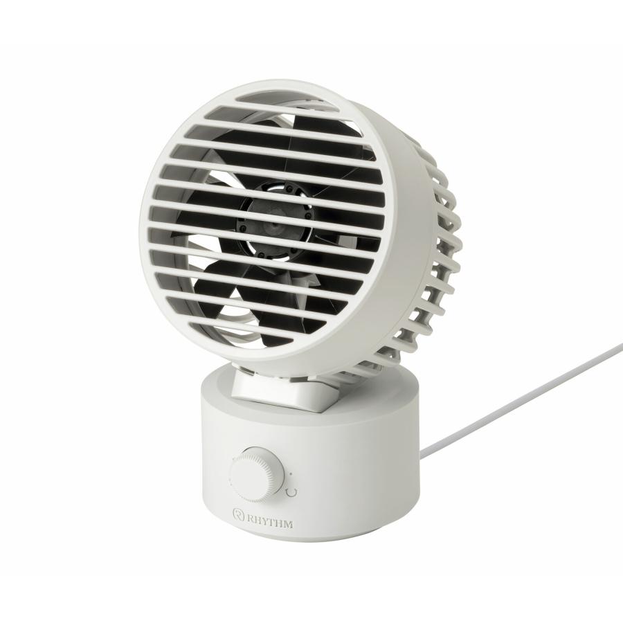 リズム(RHYTHM) 「Silky Wind Mini」扇風機 2重反転ファン DCブラシレスモーター デスク 卓上 コンパクト USB 左右自動首振り ライトグレー 9ZF038RH08 | RHYTHM（時計）
