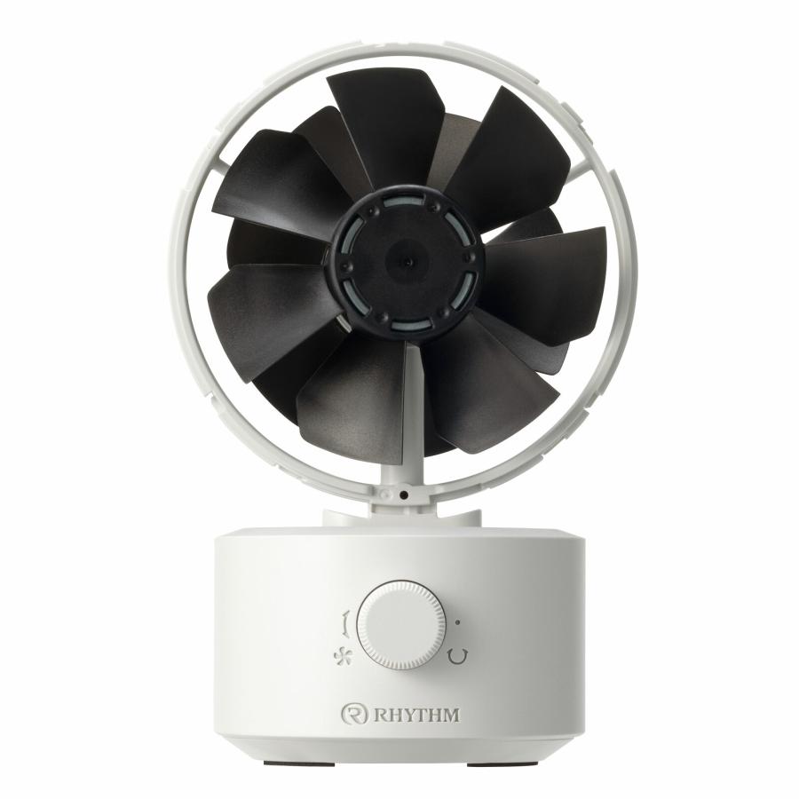 リズム(RHYTHM) 「Silky Wind Mini」扇風機 2重反転ファン DCブラシレスモーター デスク 卓上 コンパクト USB 左右自動首振り ライトグレー 9ZF038RH08 | RHYTHM（時計） | 03