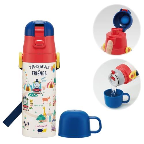 スケーター(Skater) 子供用 ステンレス 水筒 2way 直飲み 470ml コップ飲み 430ml 子供に優しい軽量タイプ きかんしゃト | 