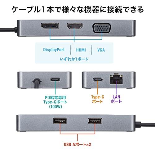 【サンワサプライ】ドッキングステーション サンワサプライ ドッキングステーション/ハブ USB Type-C接続