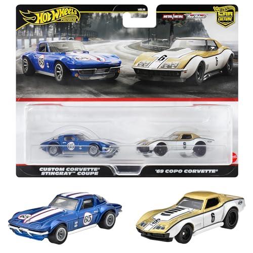 ホットウィール(Hot Wheels) プレミアム 2パック '69 COPO コルベット/カスタム コルベット スティングレー クーペ 乗り物 | 