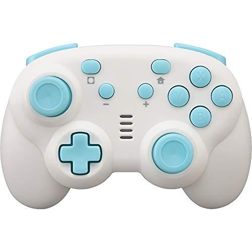 CYBER ・ ジャイロコントローラー ミニ 無線タイプ ( SWITCH 用) クリーム × ライトブルー - Switchの画像