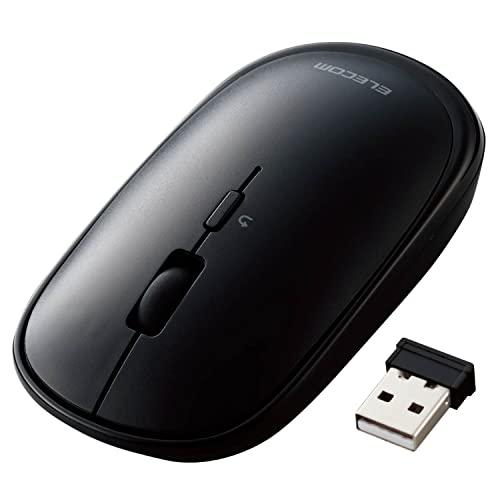 エレコム ワイヤレスマウス 無線2.4GHz Slint M-TM10DBBK/EC 薄型 静音 4ボタン プレゼンモード機能付 Windows | 