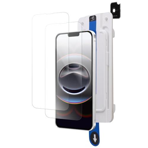 エレコム iPhone 16e ガラスフィルム 硬度10H 【2枚 + レンズフィルム 2枚 / 【ガイド枠付き】 PMWA25SFLGGTW | 