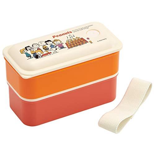 スケーター(skater) 弁当箱 銀イオン Ag+ 抗菌 ふわっと 盛れる パッキン 一体型 2段 550ml スヌーピー ピーナッツレトロ | 