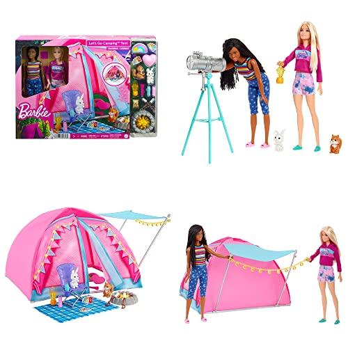 バービー(Barbie) かわいいピンクのテントとキャンプセット【着せ替え