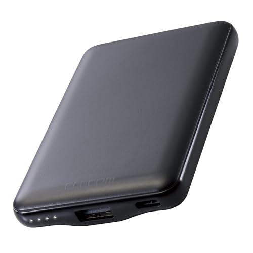 エレコム モバイルバッテリー 15W 5000mAh 軽量 小型 薄型 5V 3A Type-C USB-A ケーブル別売り EC-C12BK | 